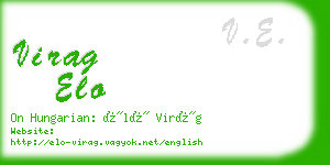 virag elo business card